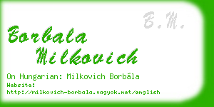 borbala milkovich business card